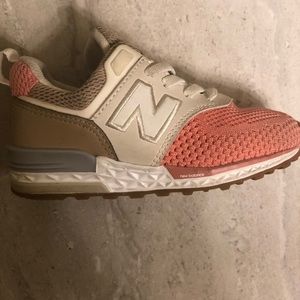 Salmon & Cream New Balance Sneakers